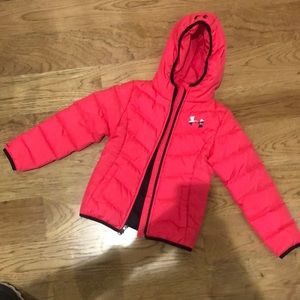 Like New pink girls Under Armour Coat sz 6
